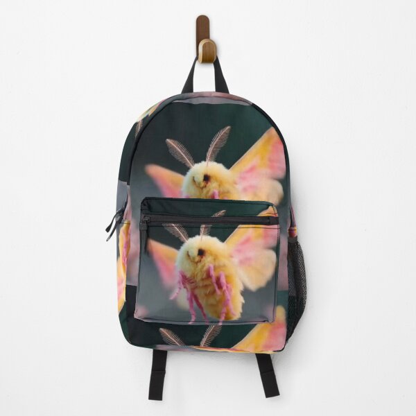 Item preview, rosy maple moth in flight colorful nature design designed and sold by SmashingDeals.