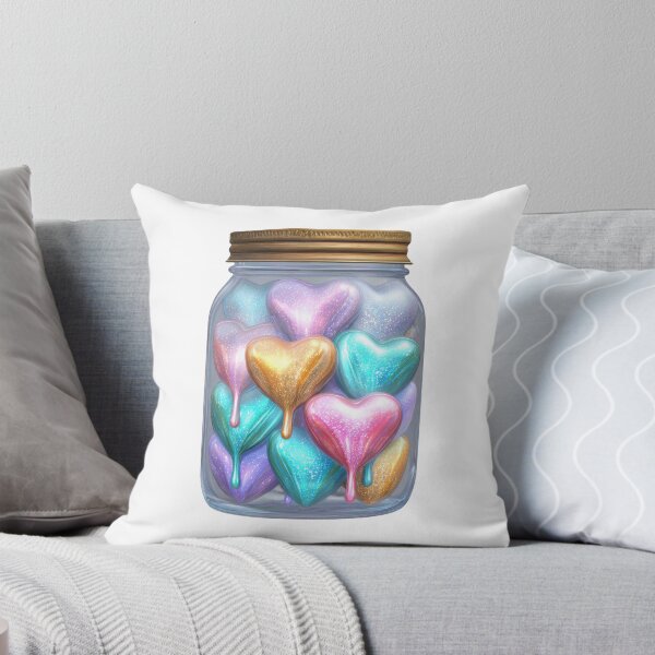 Item preview, Iridescent hearts in glass jar fantasy art designed and sold by olenapetol.