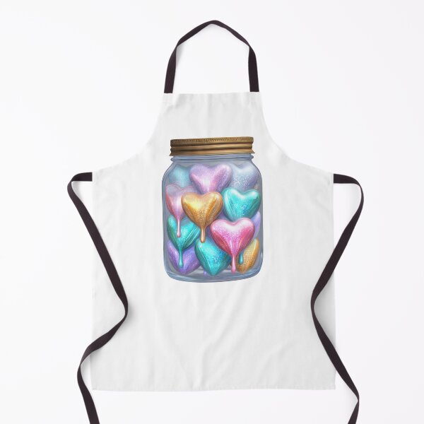 Item preview, Iridescent hearts in glass jar fantasy art designed and sold by olenapetol.