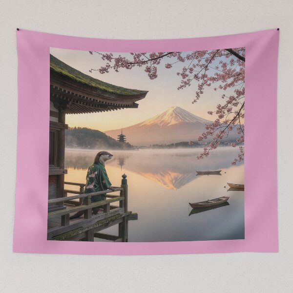 Item preview, Otter Contemplates at Mount Fuji designed and sold by Tridentulus.