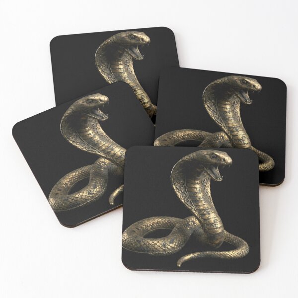 Item preview, Golden Cobra - Antique Gold Snake Design designed and sold by Neon Nature Studio.