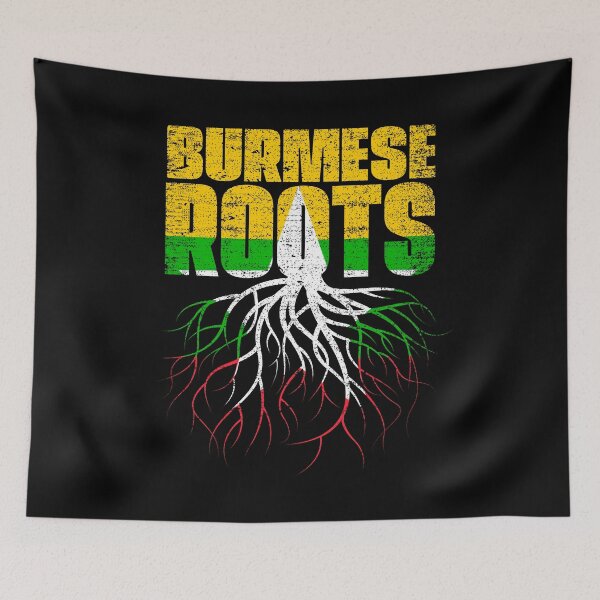 Item preview, Burmese Roots Myanmar Heritage Flag designed and sold by GabbyKash.