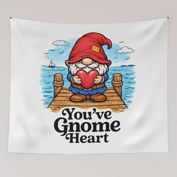 Item preview, You’ve Gnome Heart – Cute Gnome Love Design on a Pier designed and sold by Moriarty's Digital Visions.