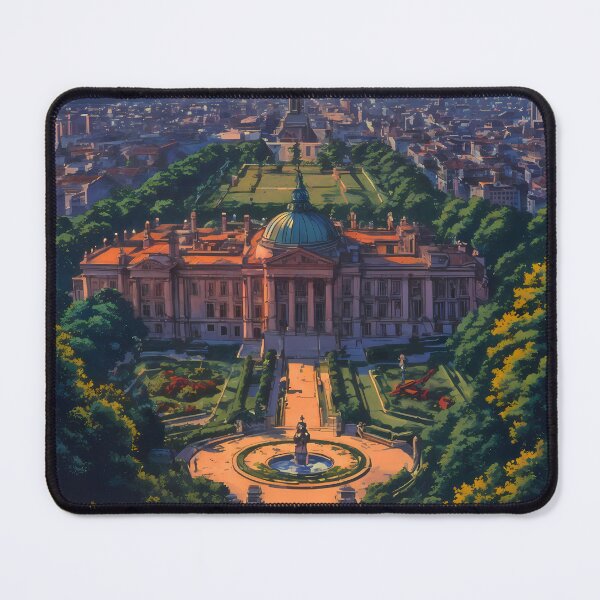 Item preview, Golden Majesty at Belvedere - 90s Vintage Anime Scenery designed and sold by JacksoonLester.