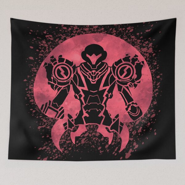 Item preview, Samus in Metroid Dread Gravity Suit inside Pink Metroid with Paint Splatter designed and sold by Goolsby-Designs.