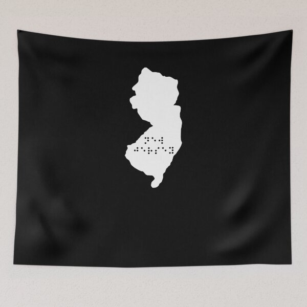 Item preview, NEW JERSEY State Shape Braille Shirt designed and sold by brizodesign.