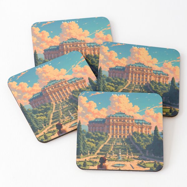 Item preview, Imperial Dreams in Vienna - Pastel Retro Anime Girl at Belvedere designed and sold by JacksoonLester.