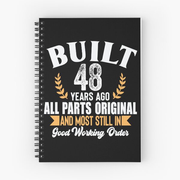 Item preview, Built 48 Years Ago – All Parts Original Retro Birthday Shirt designed and sold by popcorntot.