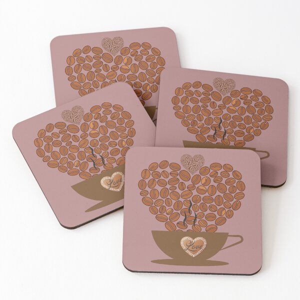 Artikelvorschau, Coffee Love - Heart Made of Coffee Beans  Cozy Coffee Art. entworfen und verkauft von LunaPrintCo.
