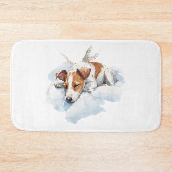 Item preview, Cute angel puppy sleeping watercolor art designed and sold by olenapetol.