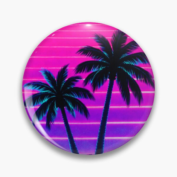 Item preview, Neon Palm Trees Synthwave Sunset designed and sold by Tranquilityyy.