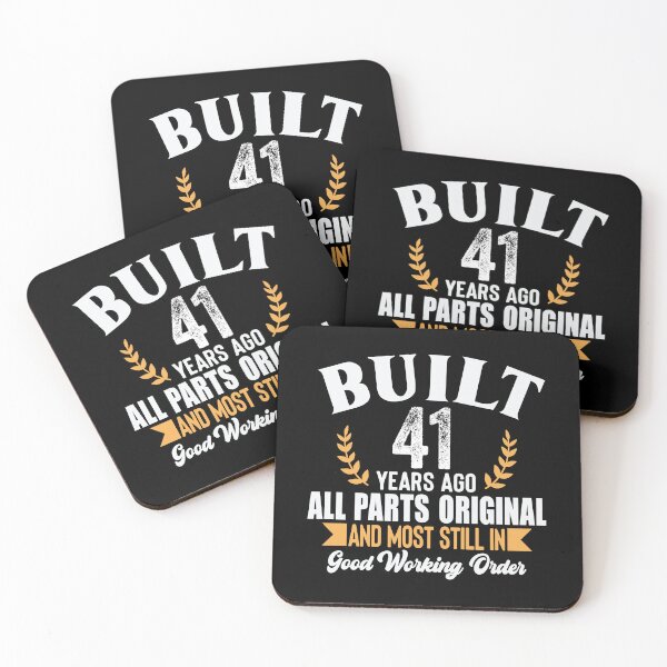 Item preview, Built 41 Years Ago – All Parts Original Funny Birthday T-Shirt designed and sold by popcorntot.