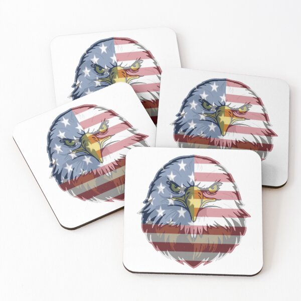 Item preview, Bald Eagle with American Flag designed and sold by m2inspiration.