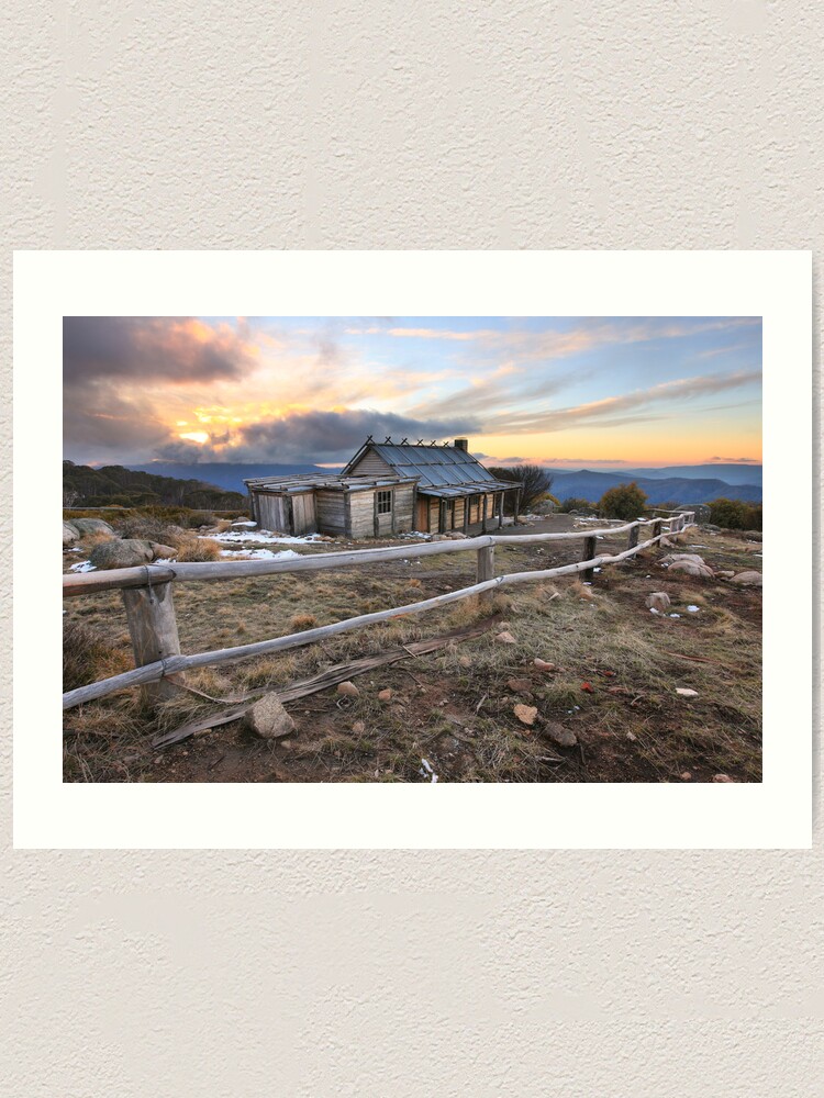 Alternate view of Craig's Hut, Mt Stirling, Australia Art Print