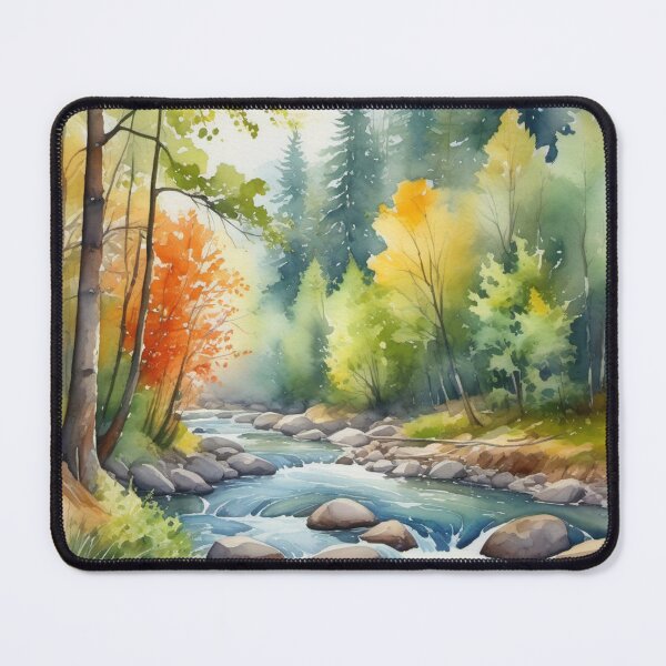 Item preview, Fast-flowing river through the forest designed and sold by Kraftbaum.