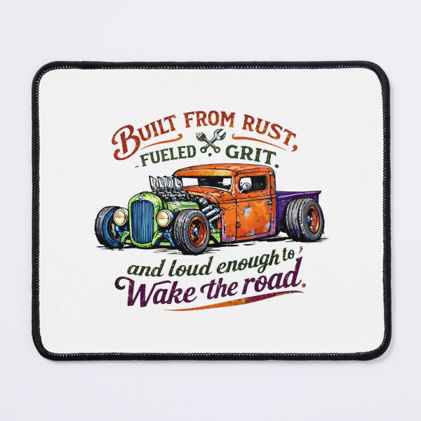 Item preview, Built From Rust Fueled By Grit Rat Rod Hot Rod Truck Vintage Mechanic Garage Art designed and sold by jimbo7664.