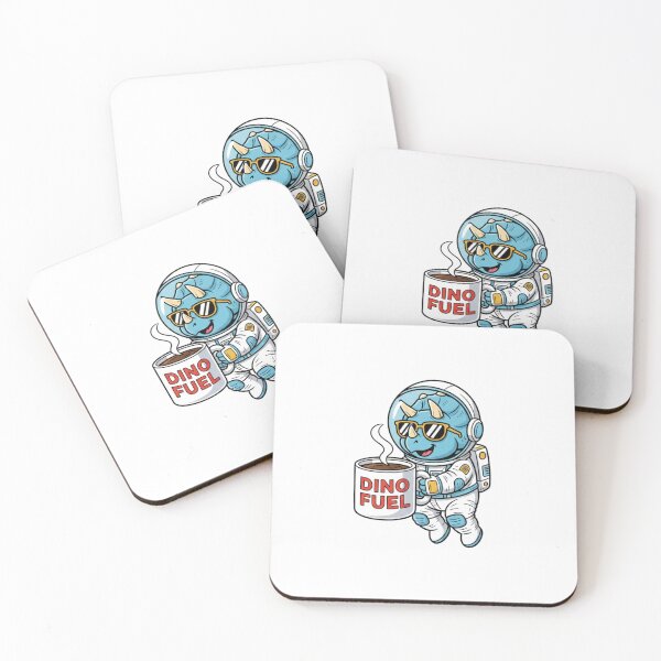 Item preview, Triceratops Astronaut Coffee Addict Dino Fuel Funny designed and sold by Chaoscience.