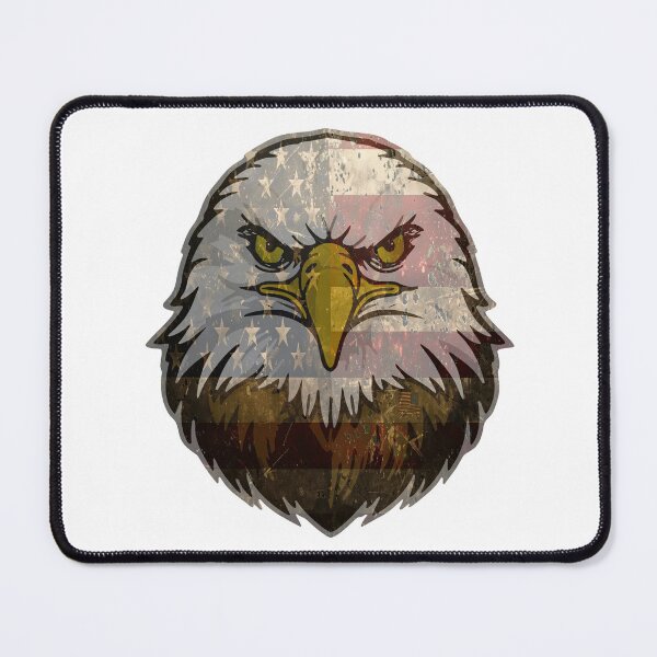 Item preview, Eagle Head with Vintage American Flag designed and sold by m2inspiration.