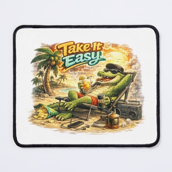 Item preview, “Take It Easy” Crocodile designed and sold by gabeszshop.