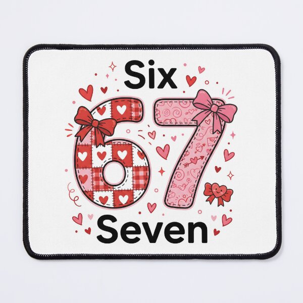 Item preview, Funny 6 7 Meme Valentine Shirt, Six Seven Joke, Cute Math Pun Love Gift, Valentine Graphic Tee designed and sold by saloui.