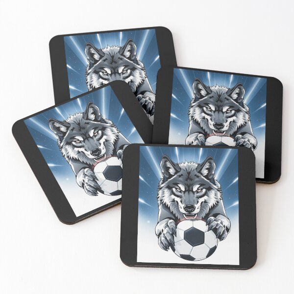Item preview, Wolf Soccer Art – Powerful Football Predator Illustration designed and sold by PAPIRO SIGLO XXI.