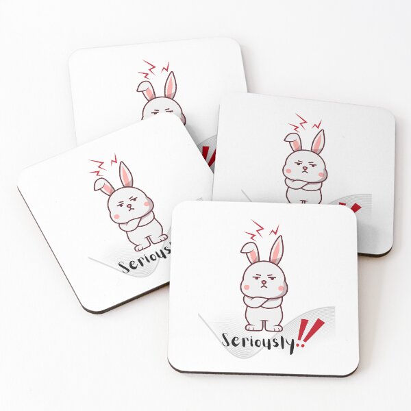 Item preview, Disapproving Bunny - "Seriously!!" Funny Grumpy Rabbit Cartoon designed and sold by Best-Arch900.