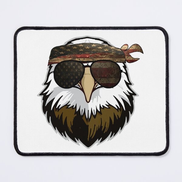 Item preview, Patriotic Eagle with Vintage Bandana and Sunglasses designed and sold by m2inspiration.