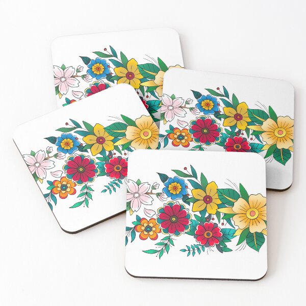 Item preview, American Traditional Flower Tattoo Sleeve designed and sold by Wishbone Studios.