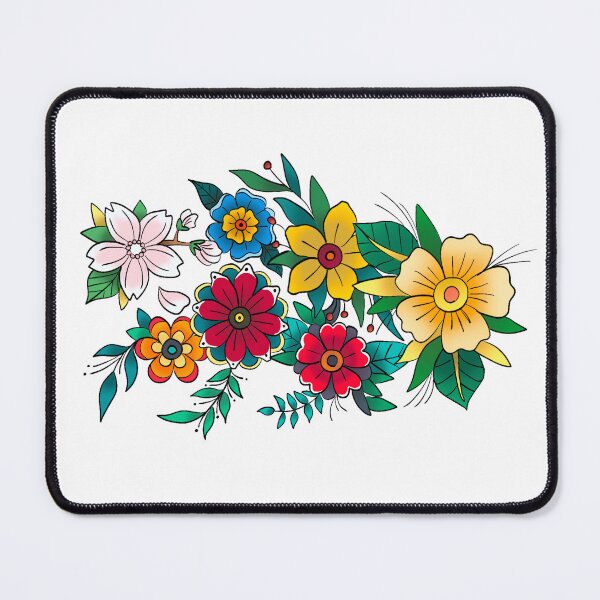 Item preview, American Traditional Flower Tattoo Sleeve designed and sold by Wishbone Studios.