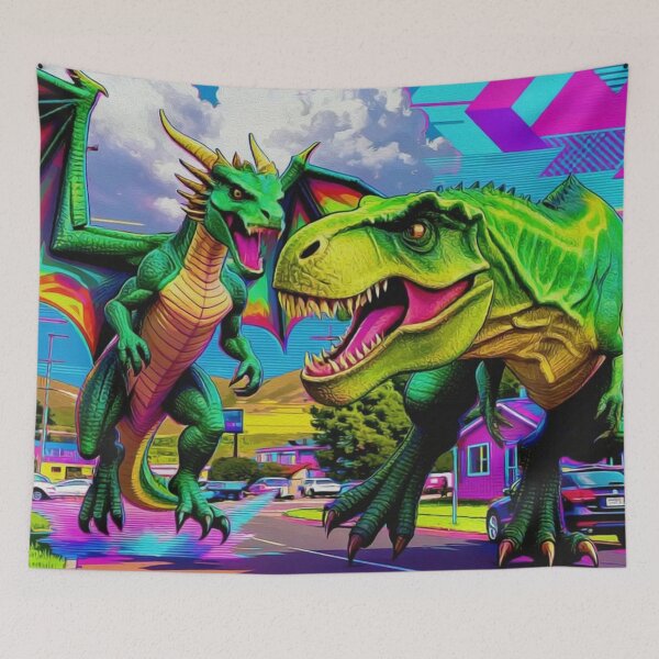 Item preview, Lets Play - Dragon and Dinosaur designed and sold by NaturePrints.