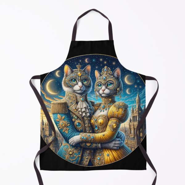 Item preview, Fantastic royal portrait of a pair of cats designed and sold by KunstGeist.