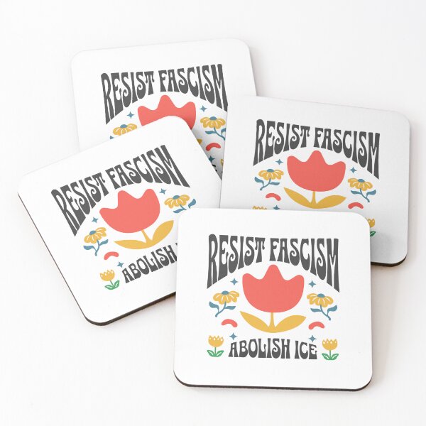 Item preview, Resist Fascism Abolish ICE Floral Heart designed and sold by SkeletonsDanger.