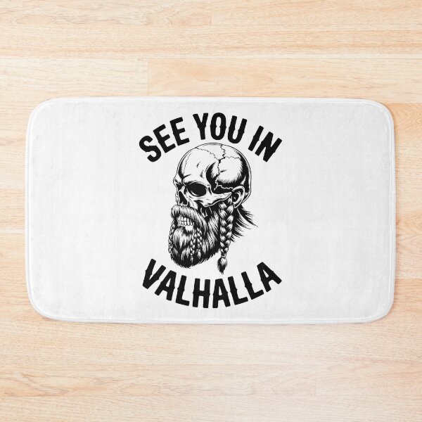 Item preview, Viking Warrior Skull See You In Valhalla Art designed and sold by PrintAtelier.