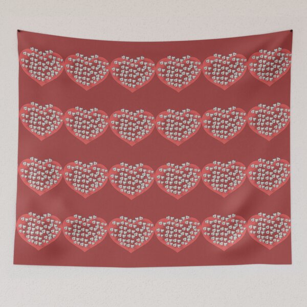 Artikelvorschau, Heart of Hearts - Romantic Love Design with Shiny Silver Hearts. entworfen und verkauft von LunaPrintCo.