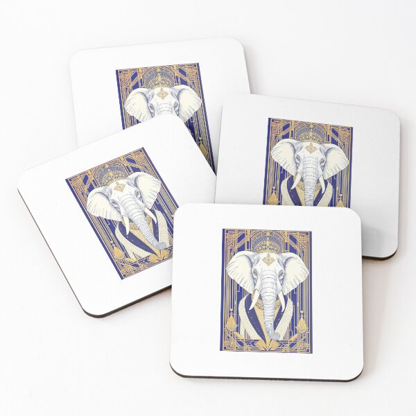 Item preview, Art Deco Elephant Portrait / Elephant Art Deco Glamour Art designed and sold by PictorialWhimsy.