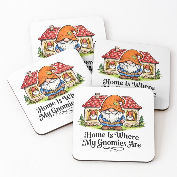 Item preview, Home Is Where My Gnomies Are – Whimsical Garden Gnome designed and sold by Moriarty's Digital Visions.