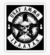 USAF AMMO Skull and Pisspots Sticker