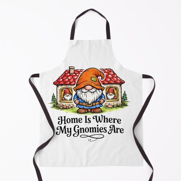 Item preview, Home Is Where My Gnomies Are – Whimsical Garden Gnome designed and sold by Moriarty's Digital Visions.