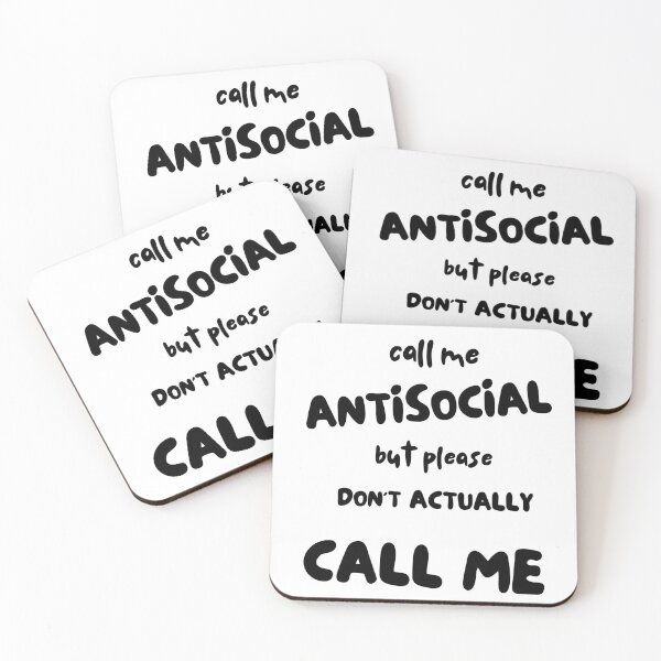 Item preview, Call Me Antisocial But Don't Actually Call Me designed and sold by My Kozy Shoppe.