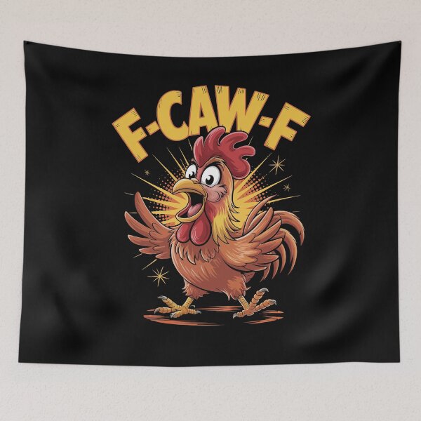 Item preview, Copy of F-CAW-F Rooster – Funny Chicken Pun Shirt designed and sold by Stuff-and-Smile.