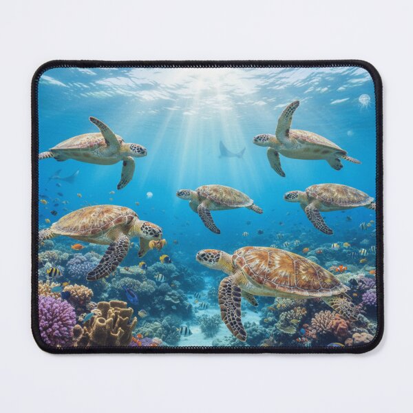 Item preview, Sea Turtles Above Coral Reef designed and sold by JuViRo.