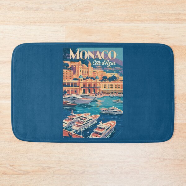 Item preview, Monaco Cote D Azur Illustration Travel Art Vintage designed and sold by KrisSidDesigns.