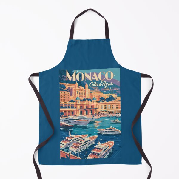 Item preview, Monaco Cote D Azur Illustration Travel Art Vintage designed and sold by KrisSidDesigns.