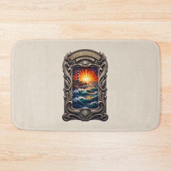 Item preview, Biarritz France Coastal Mosaic – Art Nouveau Lighthouse & Atlantic Waves designed and sold by FrancophileFun.
