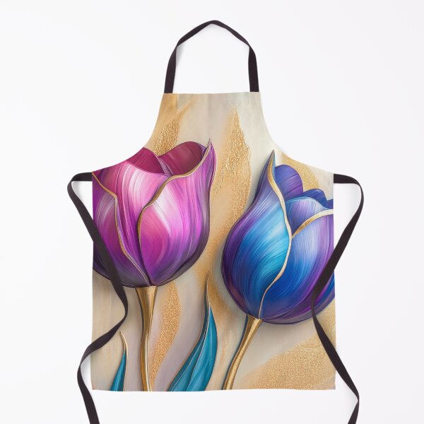 Artikelvorschau, Gemälde mit lila und blauen Tulpen entworfen und verkauft von MargaretWiktor.