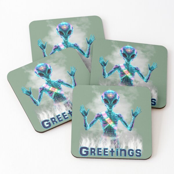 Item preview, Cybernetic Envoy: Starborn Greetings designed and sold by Getrealdesigns.