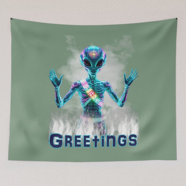 Item preview, Cybernetic Envoy: Starborn Greetings designed and sold by Getrealdesigns.