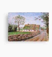 Traditional Irish Thatched Cottage Canvas Print