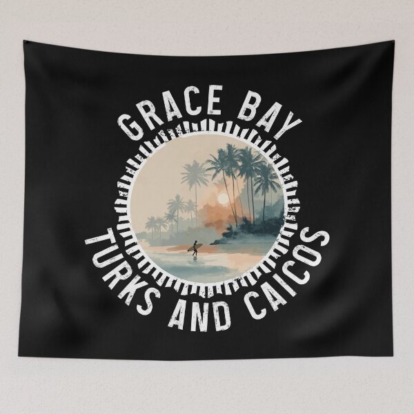 Item preview, Grace Bay - Turks and Caicos (with White Lettering) designed and sold by VelvetRoom.