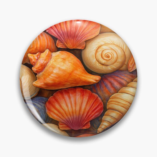 Item preview, Vibrant Overlapping Seashells Pattern – Coastal Nature Design designed and sold by nigejohn.